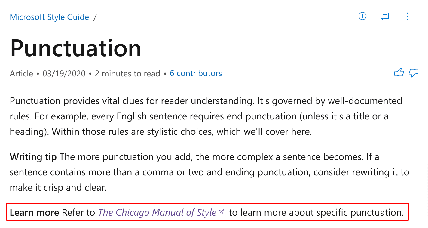 Microsoft use outside sources to Chicago Manual of Style