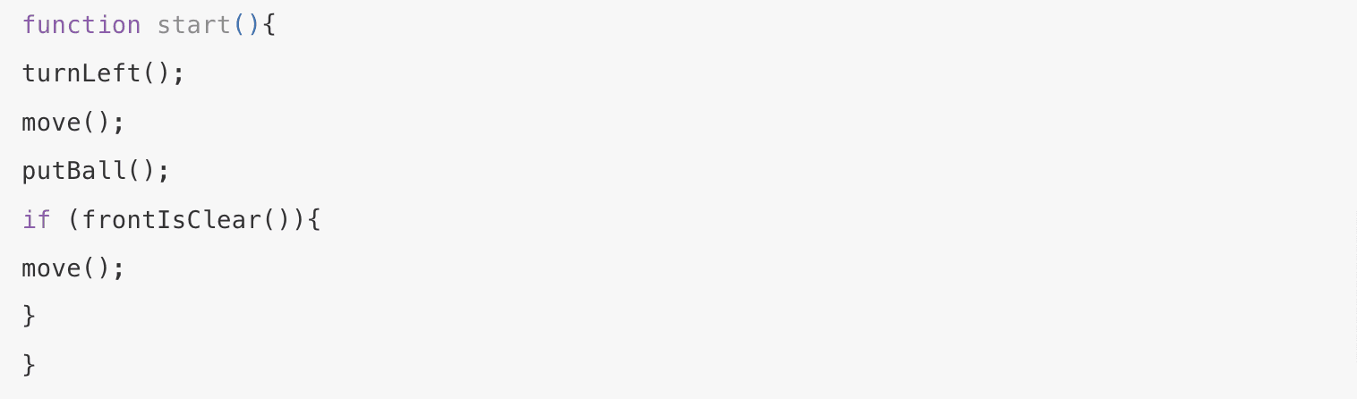 Example of unindented code