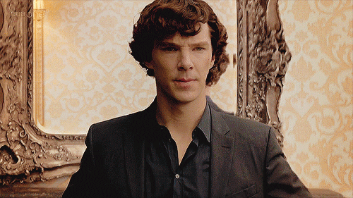 Gif with awesome transition with sherlock holmes