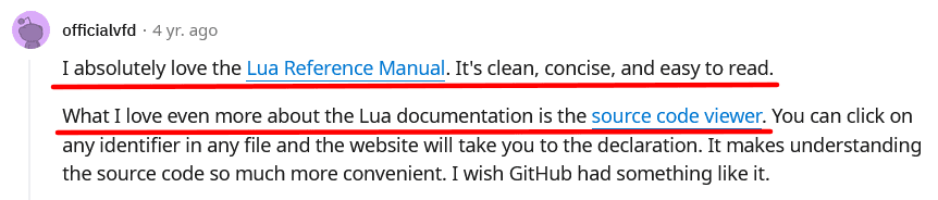 Reddit user about API documentation