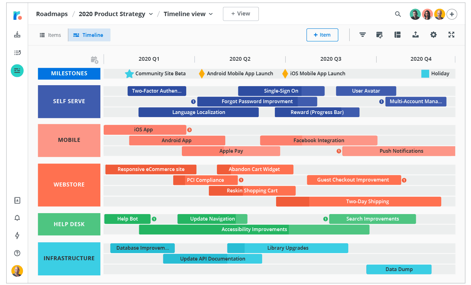 What is a product roadmap by Roadmunk