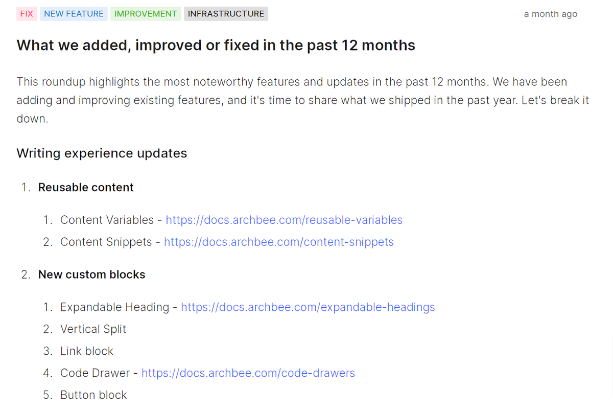 How to Write Great Product Release Notes | Archbee Blog