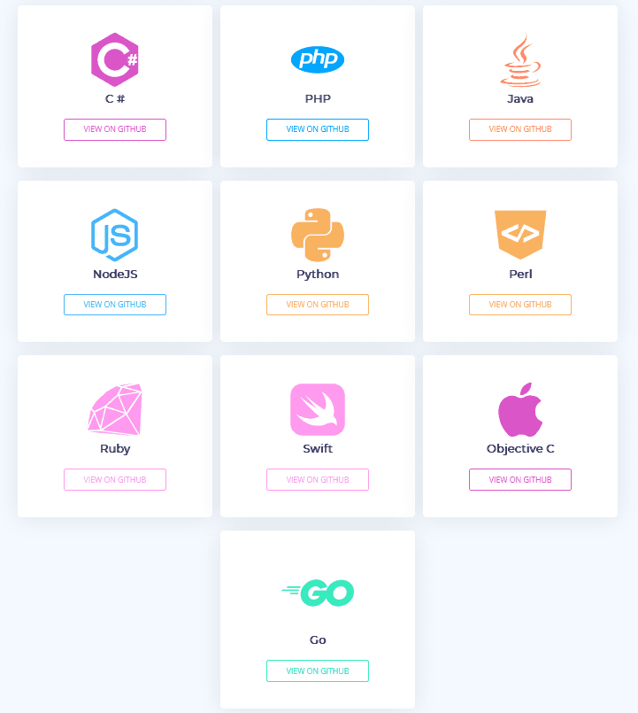 ClickSend has ten different SDKs