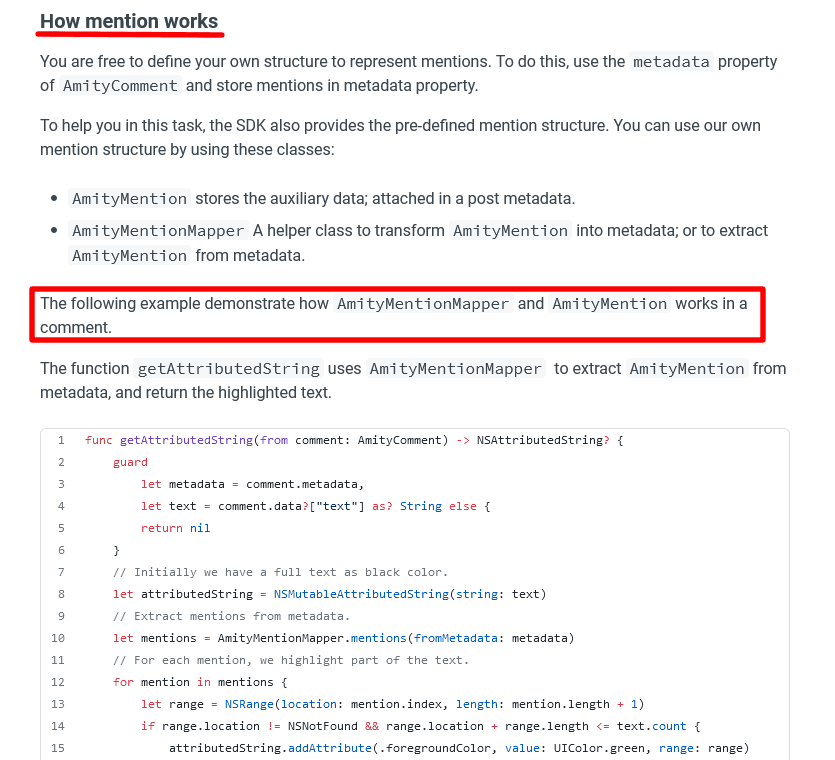 Amity writers created documentation for their SDKs