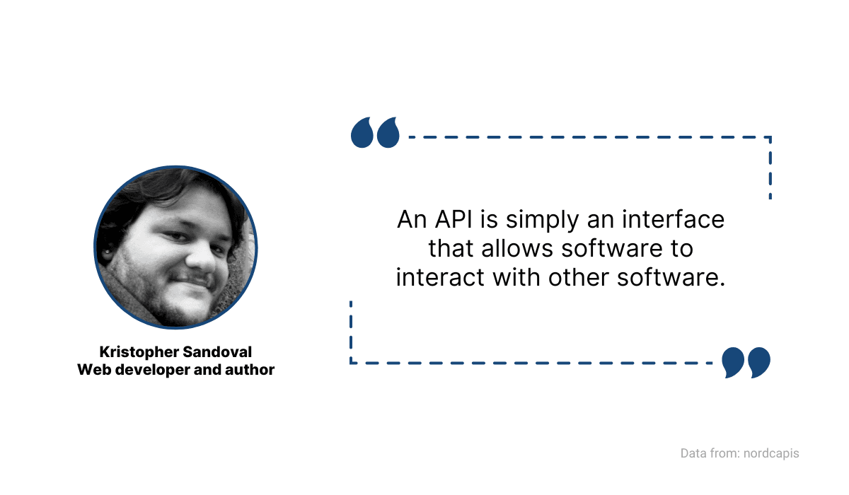 Kristopher Sandoval quote about API