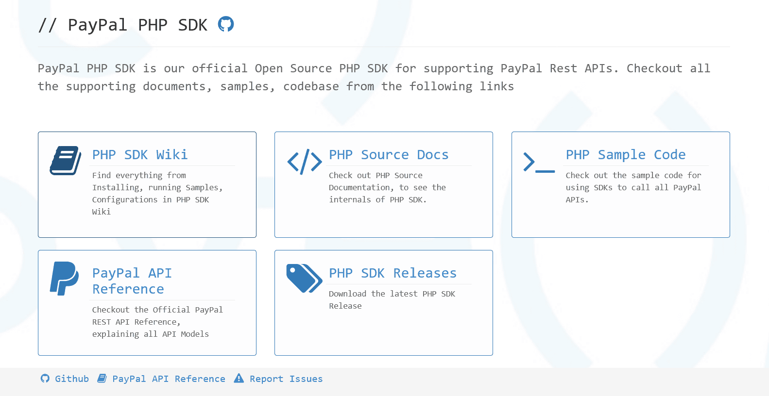 There is comprehensive documentation just for PHP SDK