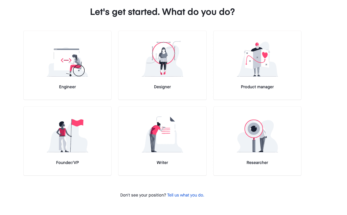 Onboarding flow is triggered according to the role the user carries within their organization