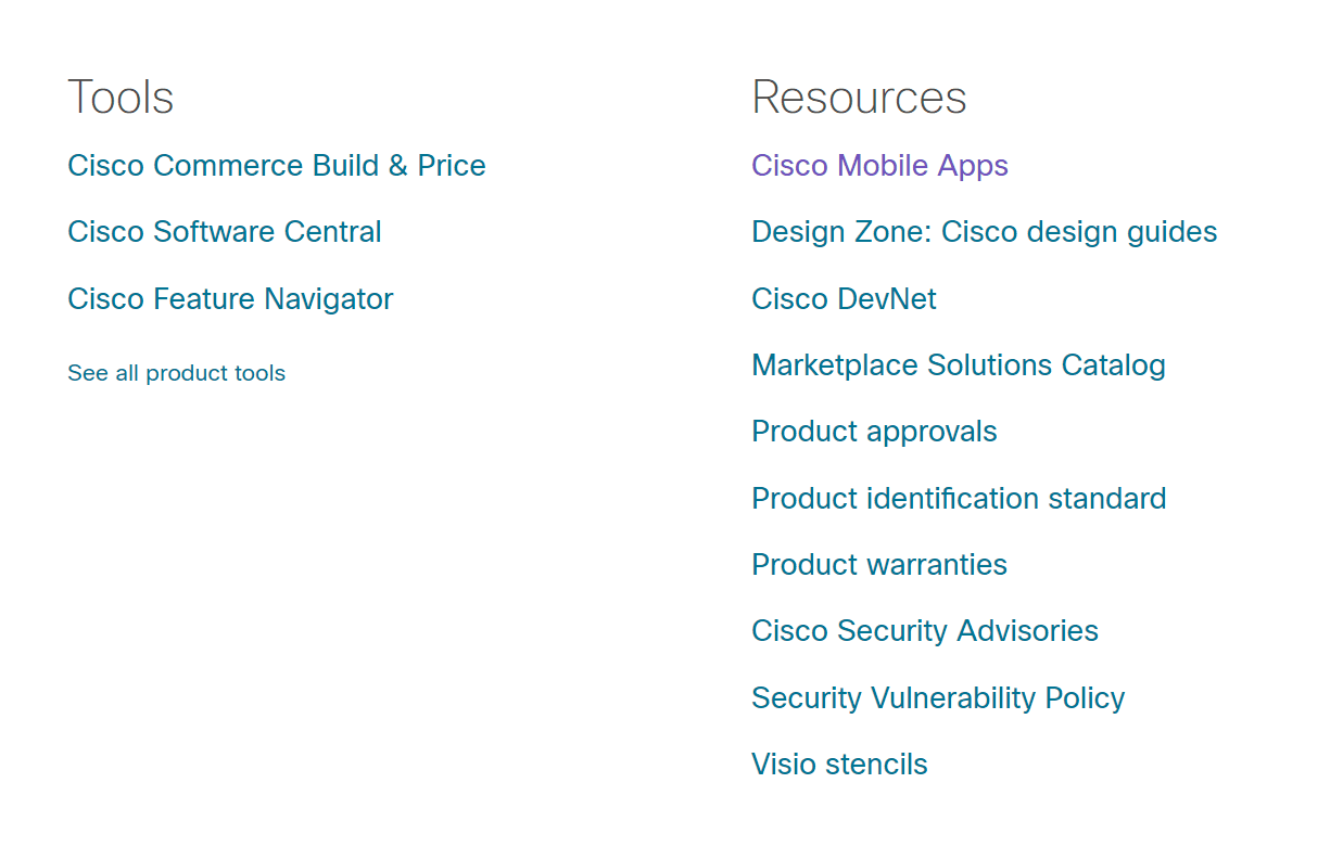 Screenshot from Cisco