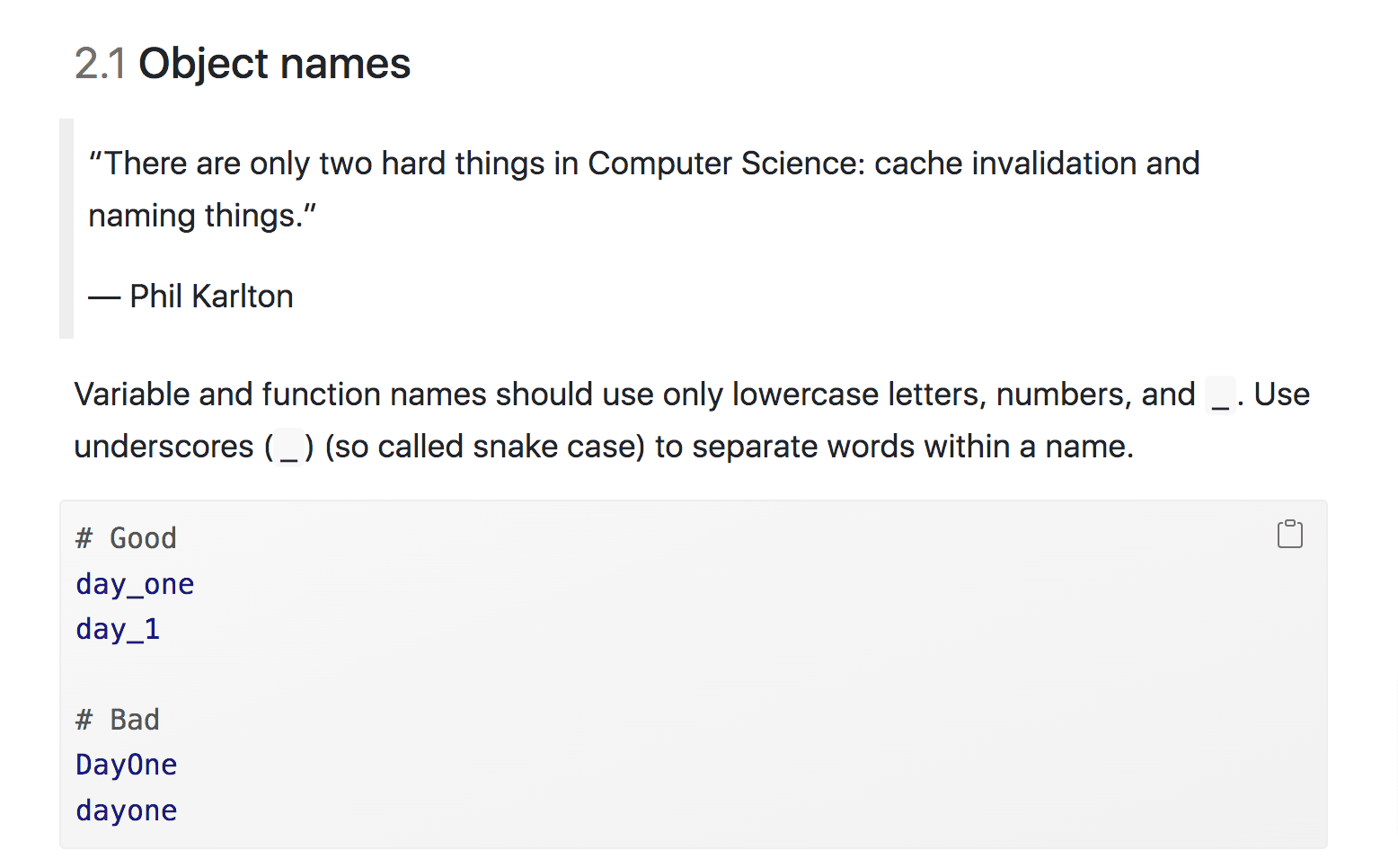 tidyverse style guide’s naming conventions