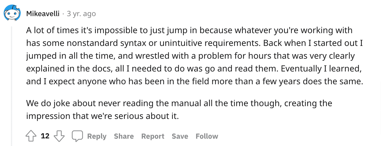 One Reddit user recounts his own experience