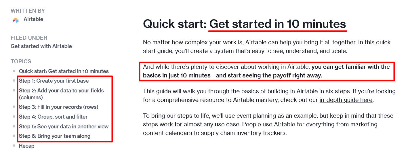 Airtable quick start guide
