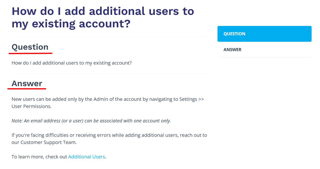 Straightforward answer for an FAQ on AdRoll
