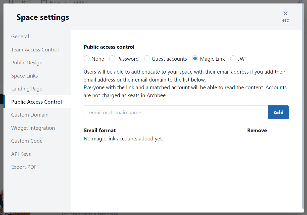 Public Access Controls