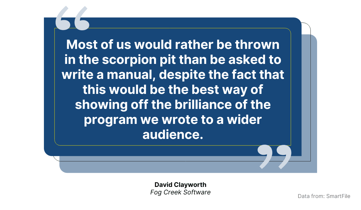 David Clayworth quipped the following about developers