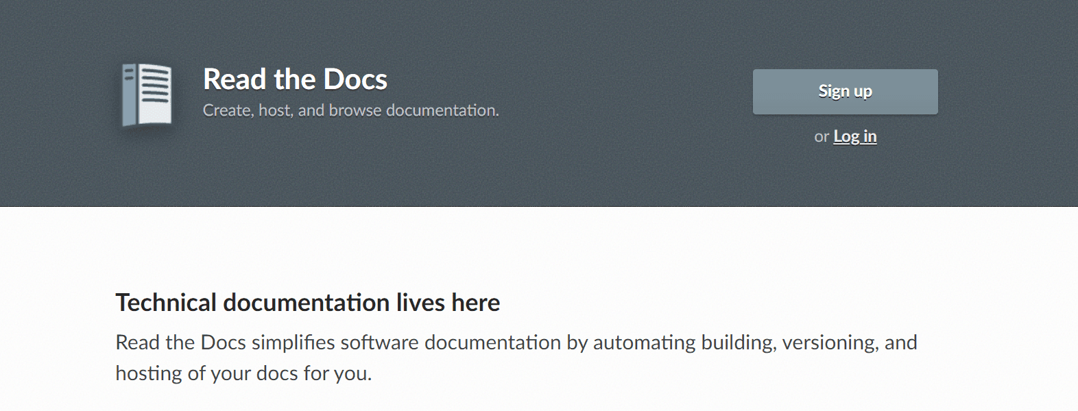 Read the Docs sign up
