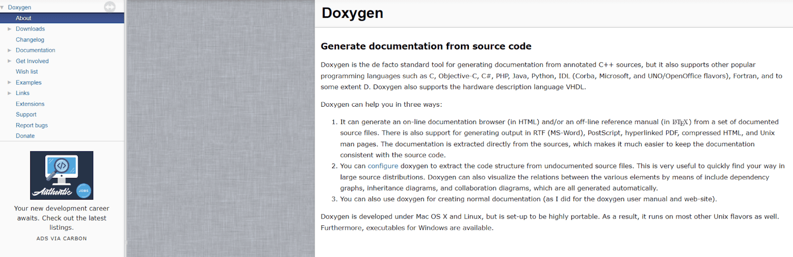 Doxygen index.html