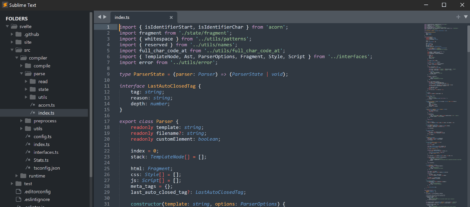 Sublime Text Screenshot