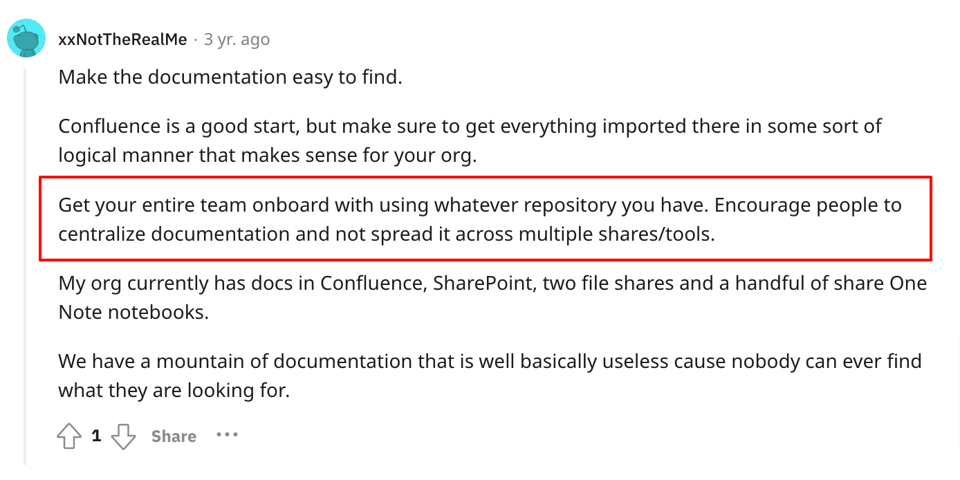 The perils of scattered documentation