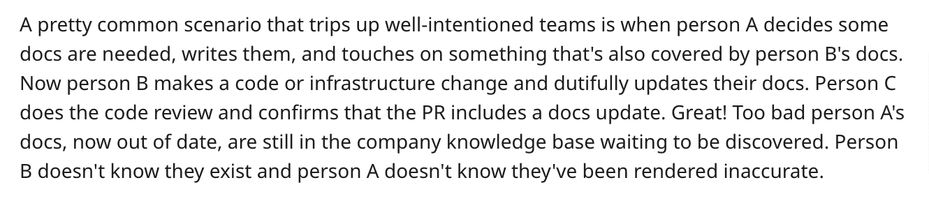 Reddit post about documentation becoming obsolete