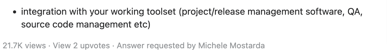 Quora post about integration