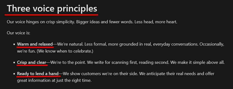 Three voice principles from Microsoft’s Style Guide