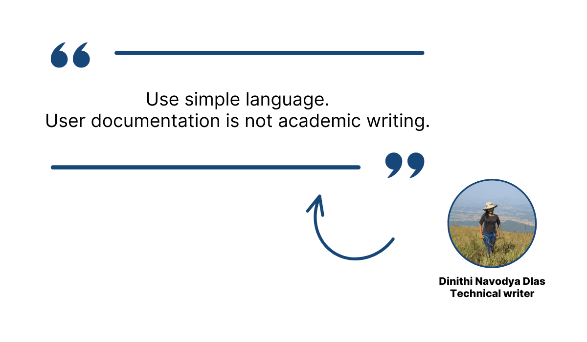 Dinithi Navodya Dias sums up that notion of plain language
