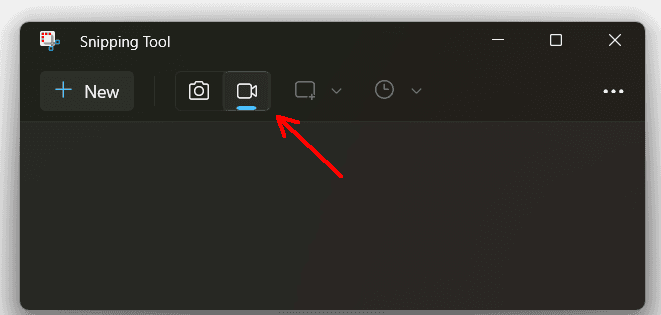 Screen recording function on Snipping Tool