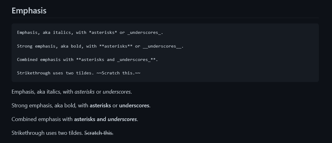 GitHub’s Markdown Cheatsheet
