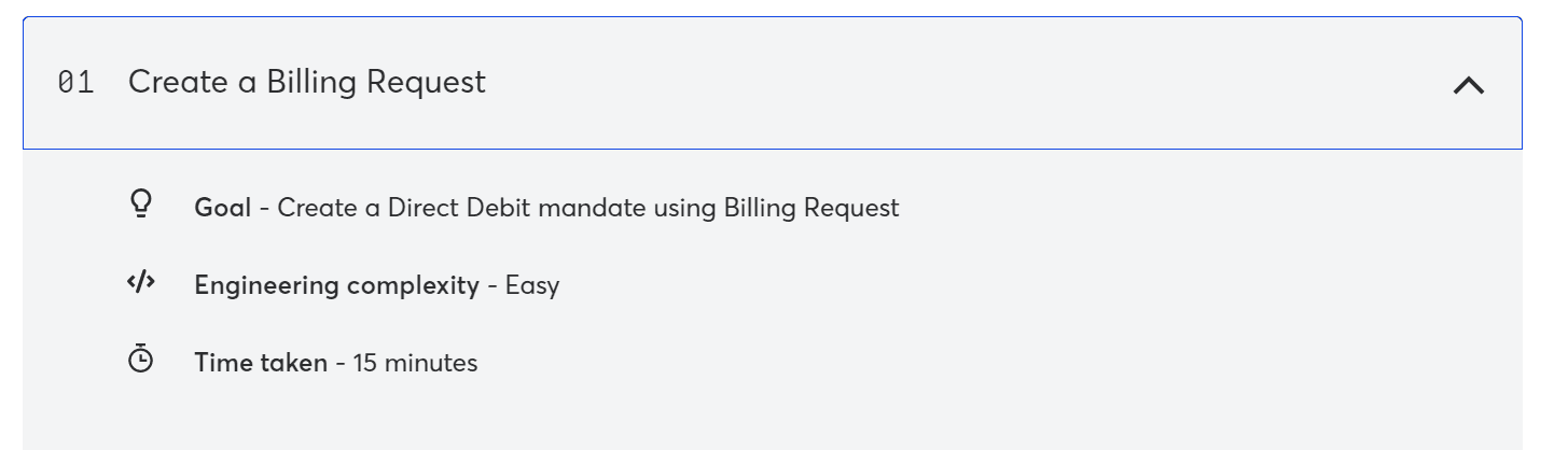 Example from GoCardless