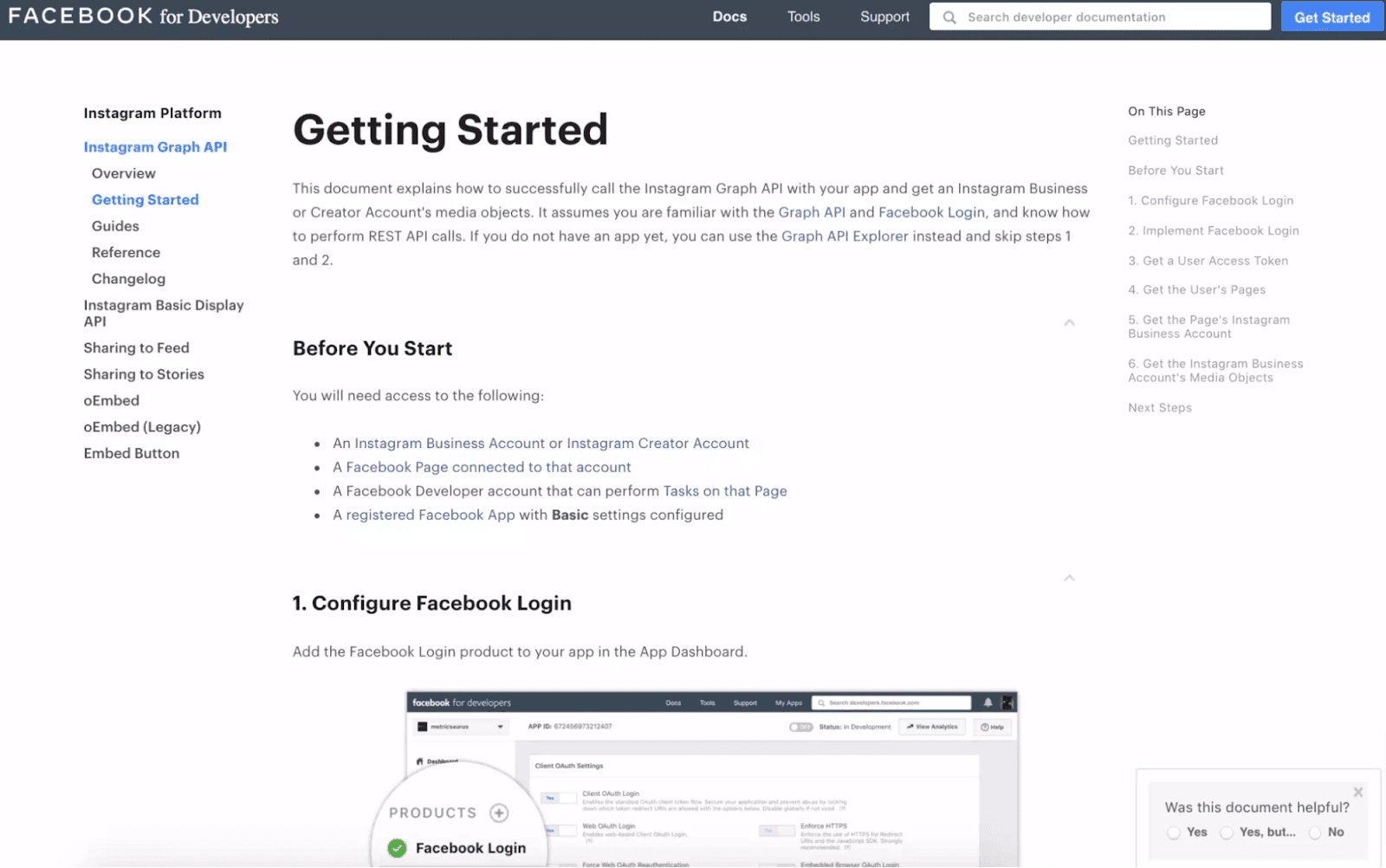 Getting started in Facebook for Developers