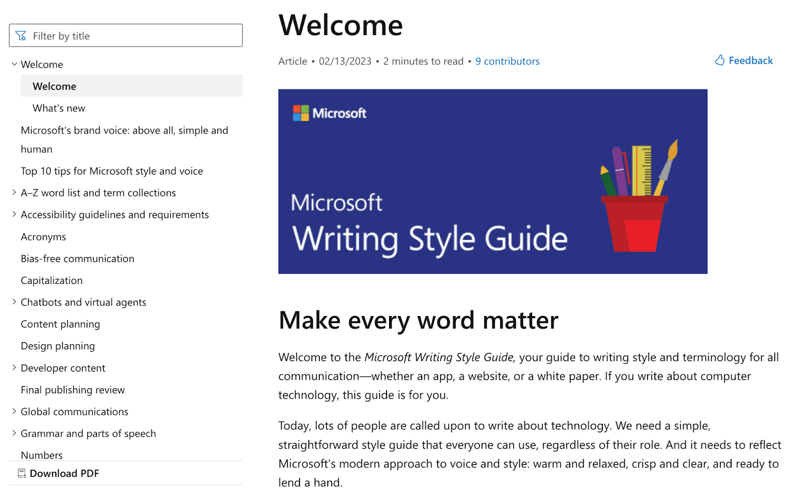 Microsoft’s style guide