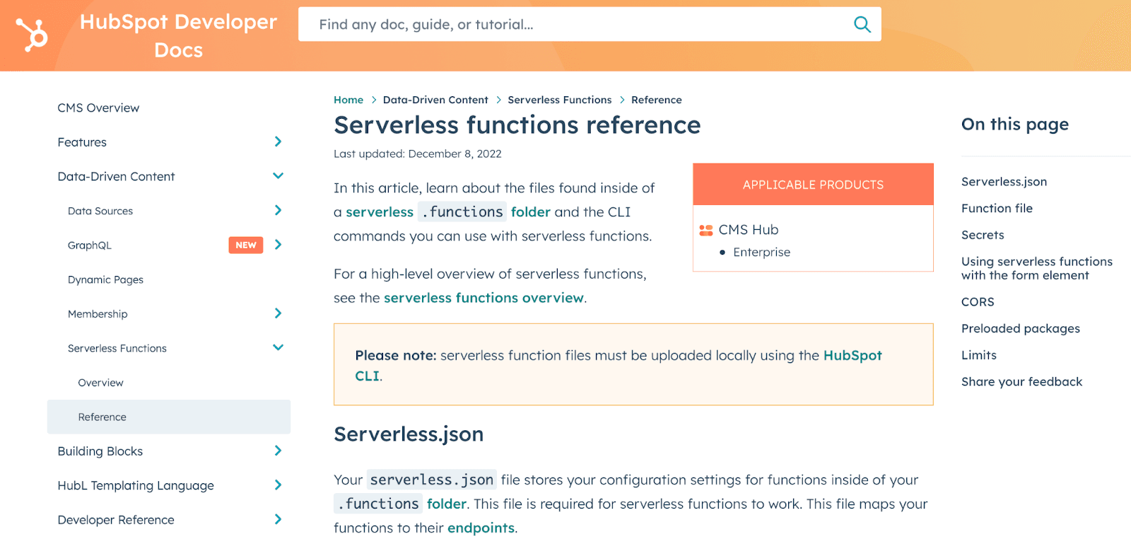 HubSpot documentation