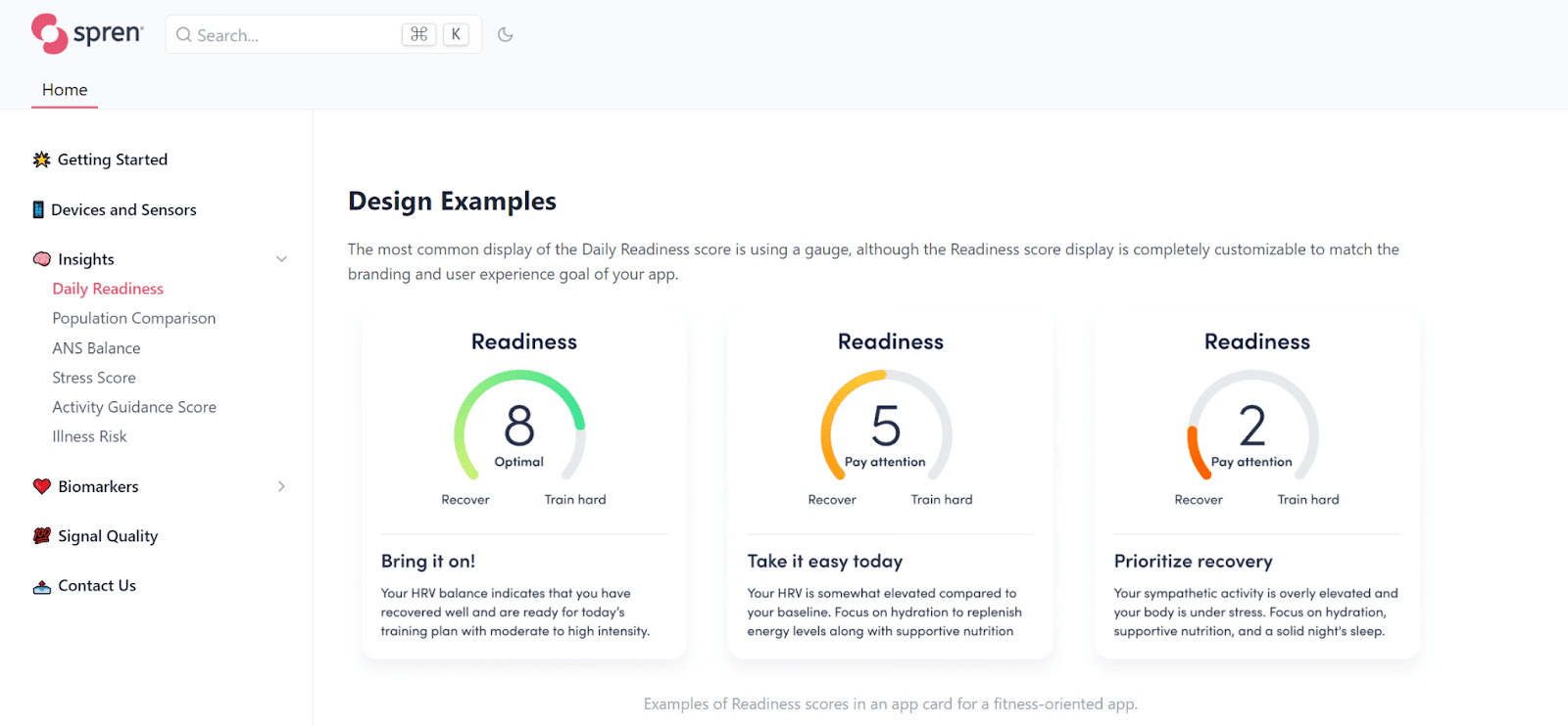 Spren Daily Readiness