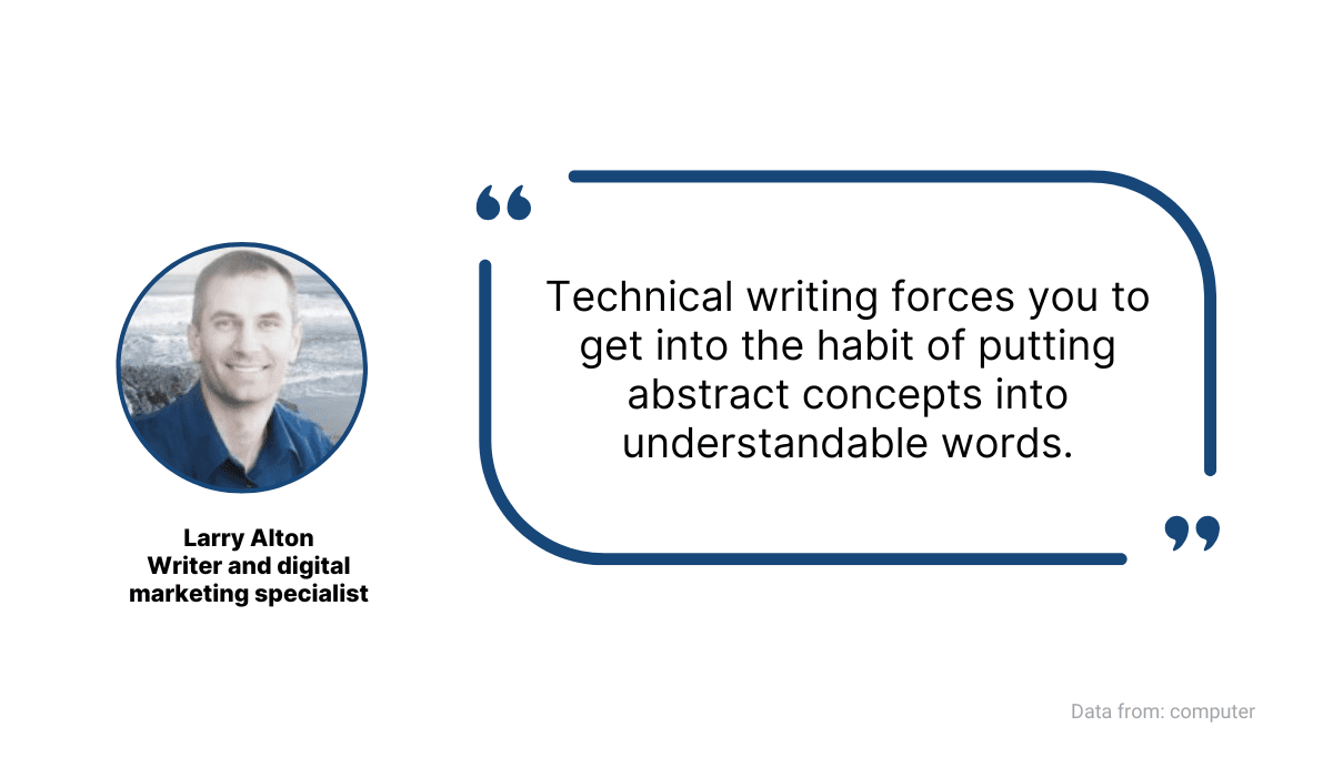 Larry Alton quote about technical writing