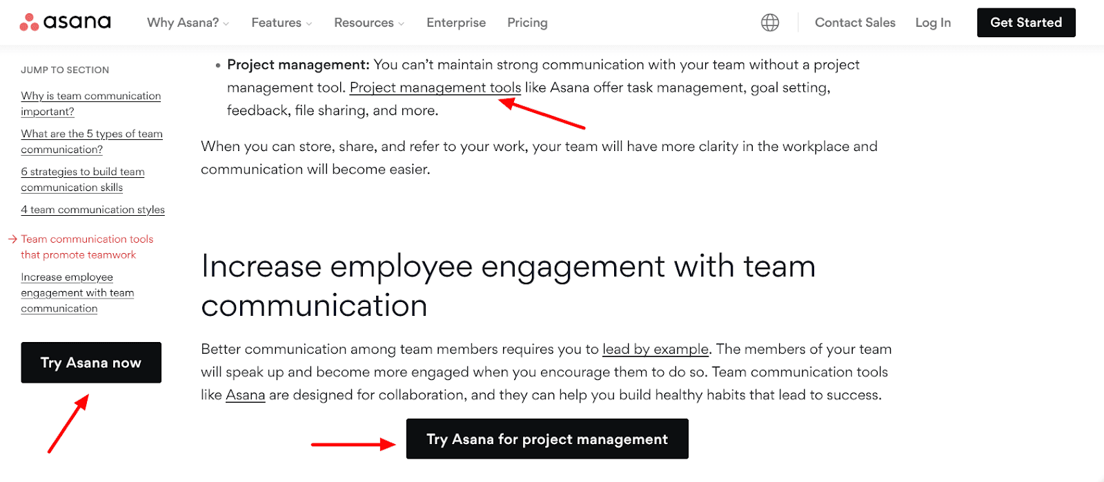 Asana blog on team communication