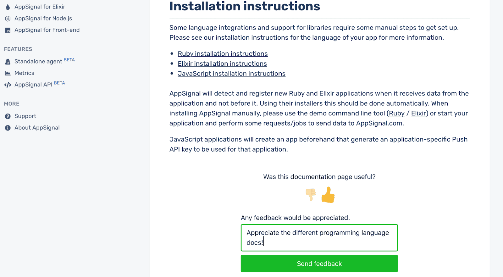 Systems for catching user feedback