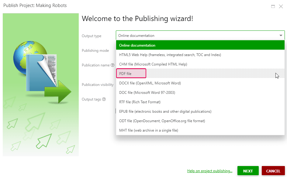 ClickHelp supports online documentation