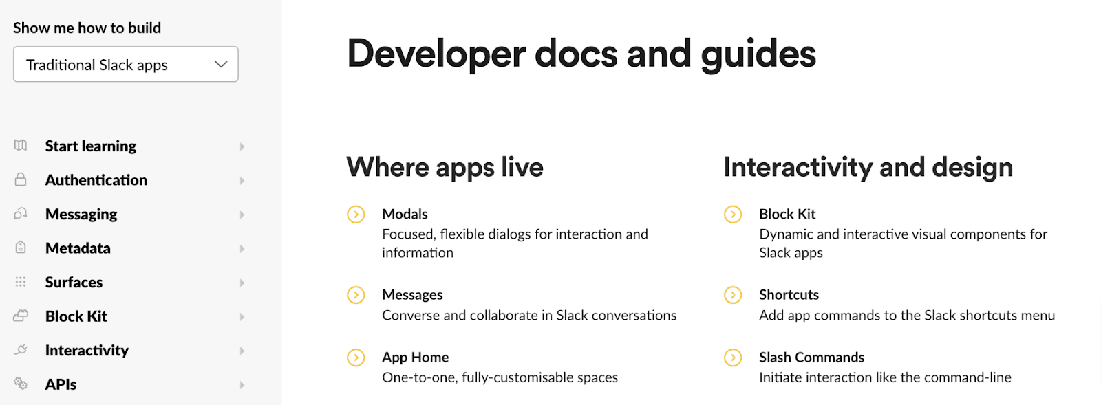 Slack’s documentation