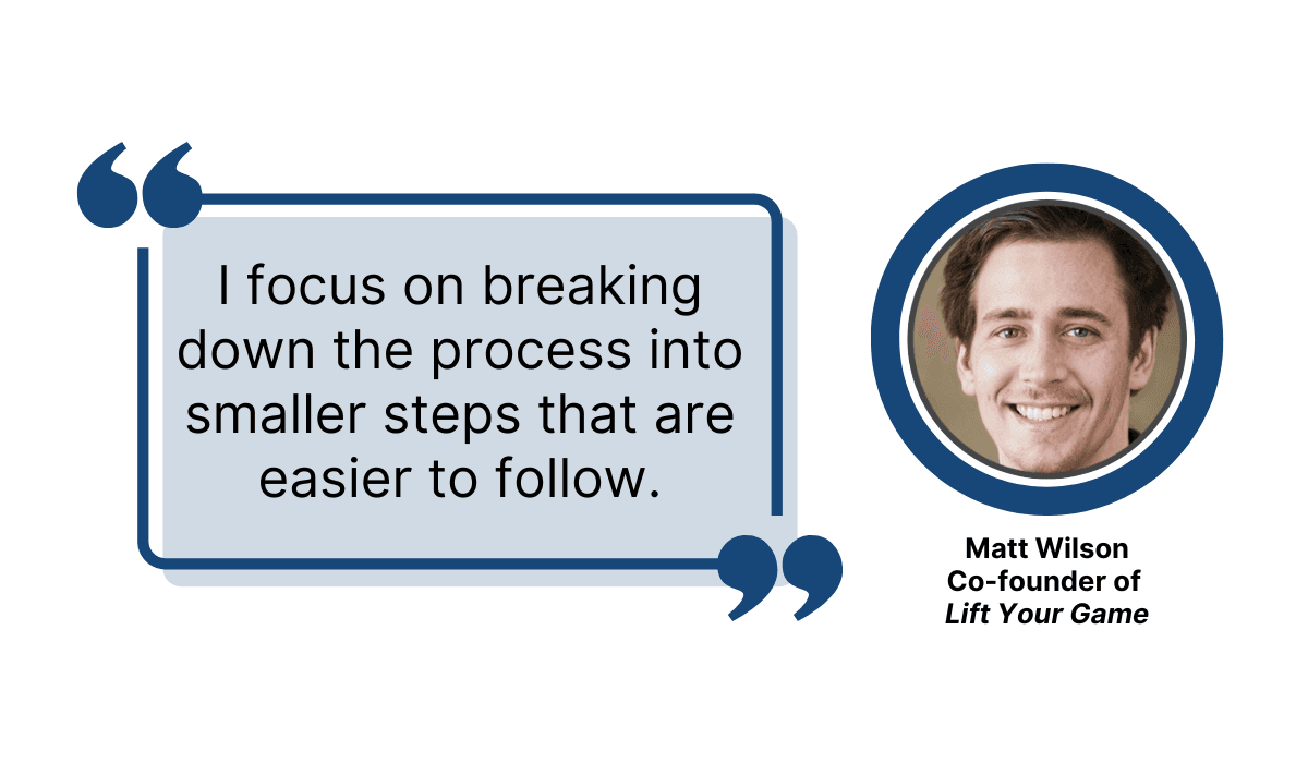 Matt Wilson excellent advice on structure