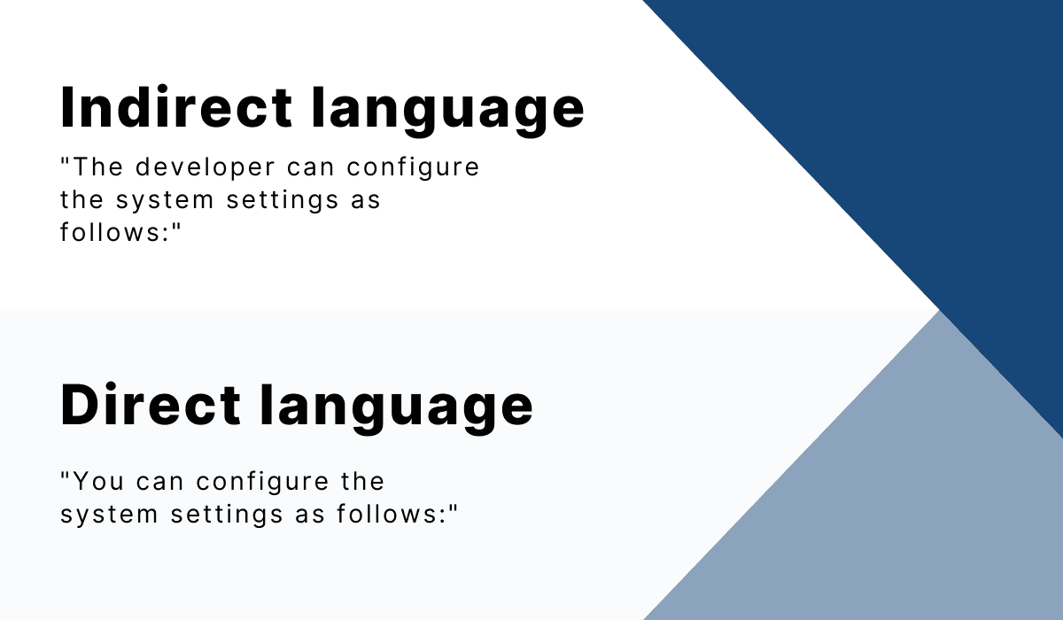 Indirect language vs. Direct language
