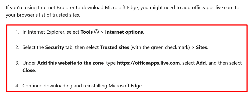 Troubleshooting tips for installing and updating Microsoft Edge