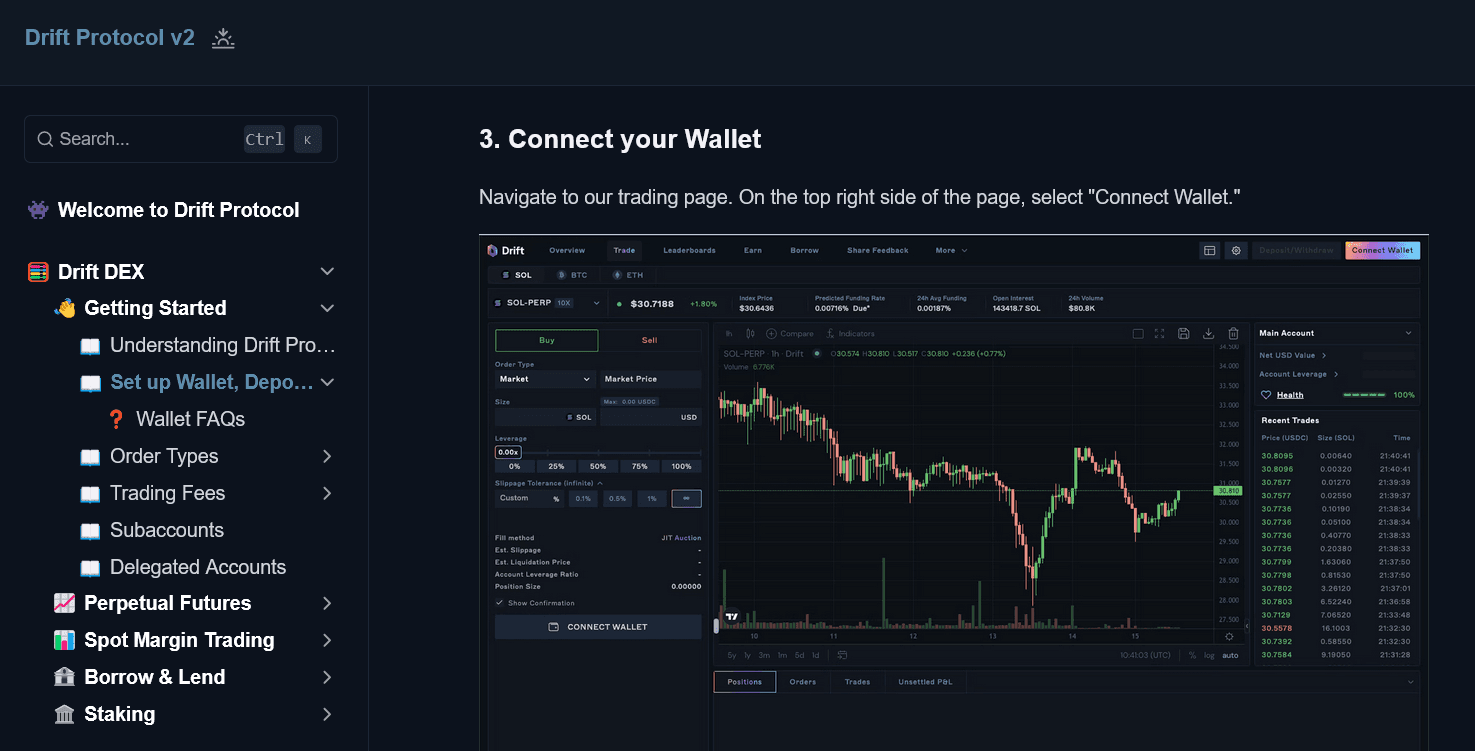 Screenshots example that complement written instructions