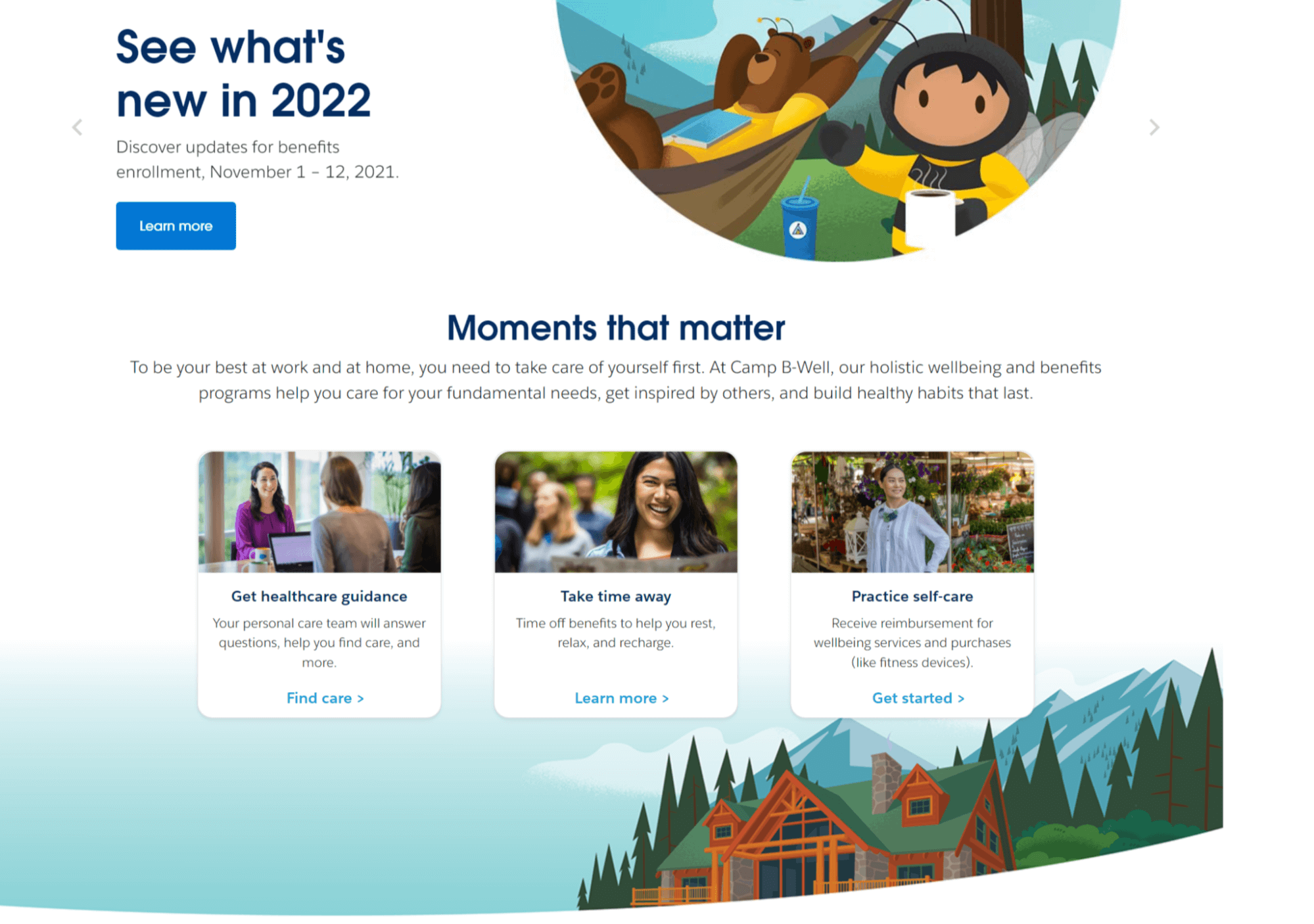 List all your benefits and perks in your company handbook