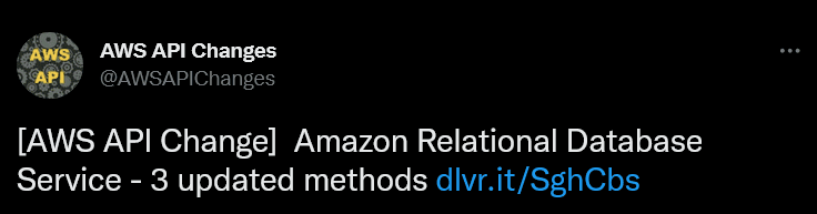 Tweet about Amazon Web Services