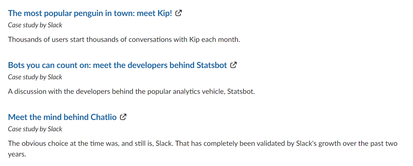 Case studies about the different uses of Slack’s API