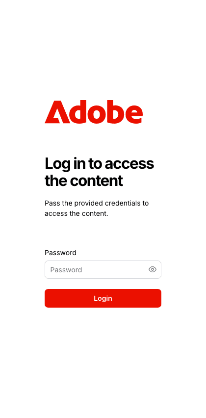 Adobe documentation portal mobile view