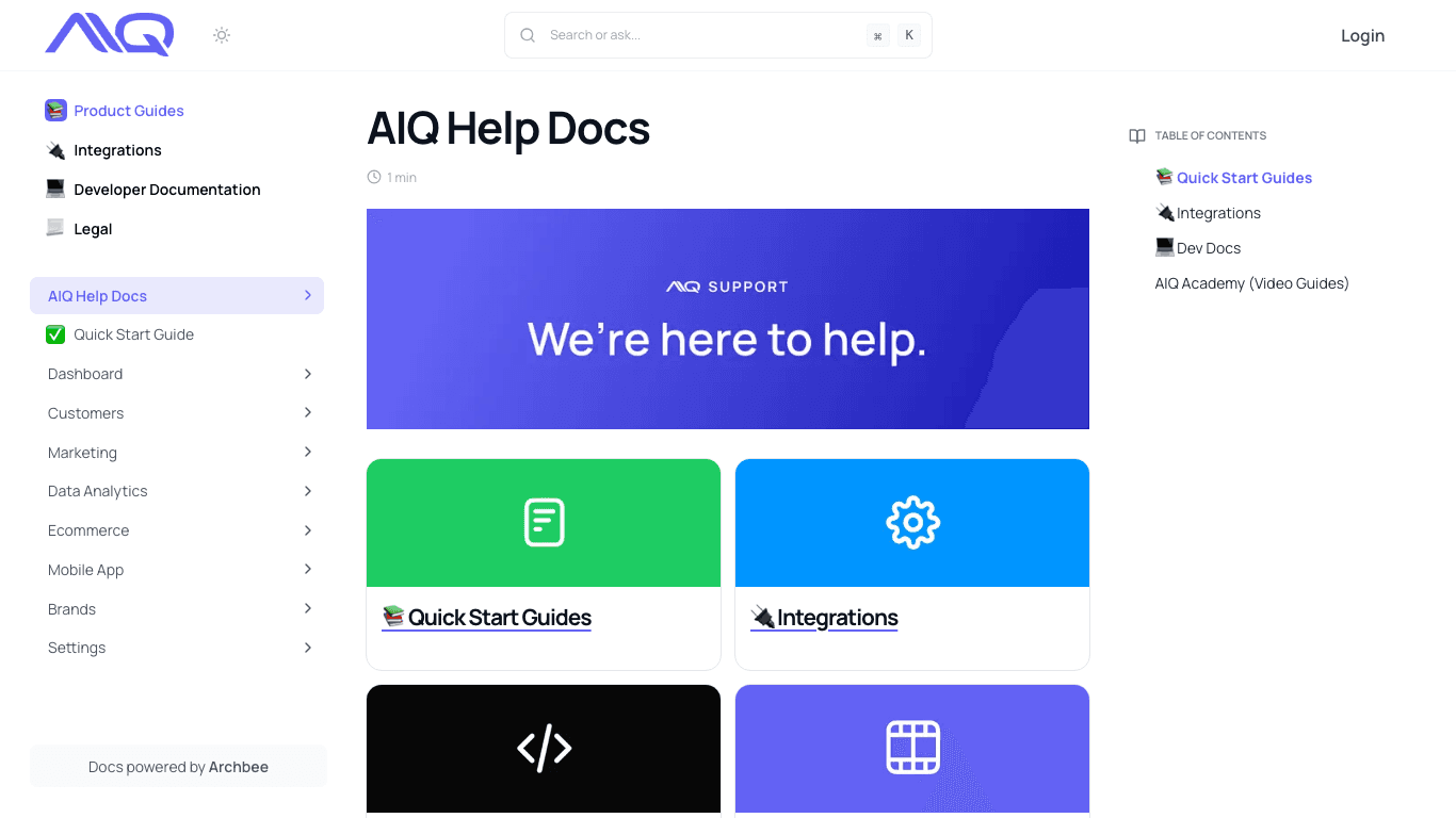 AlpineIQ documentation portal
