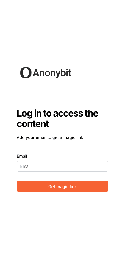 Anonybit documentation portal mobile view