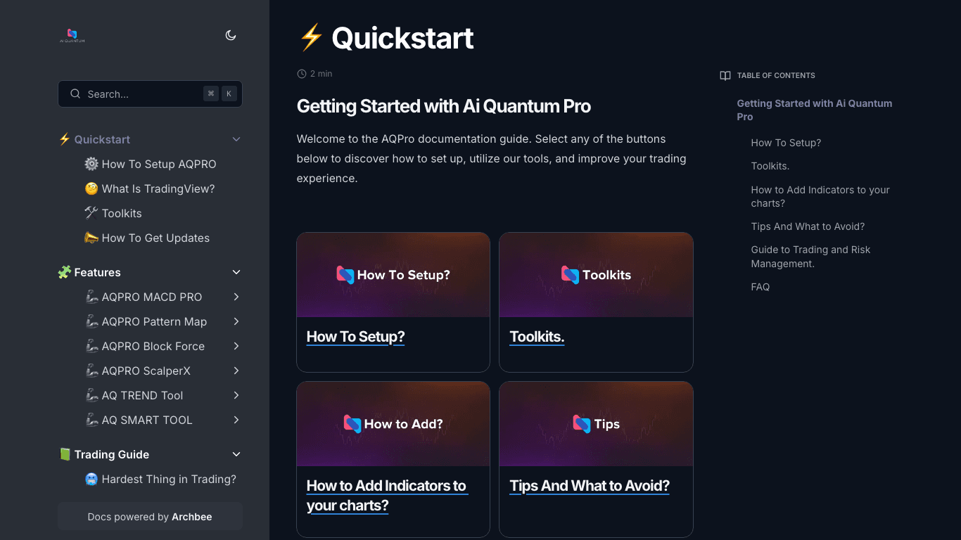 Aqpro documentation portal