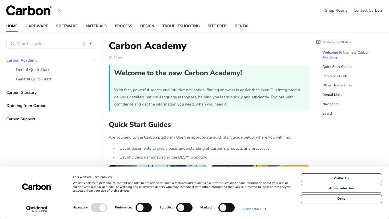 Carbon3d documentation portal